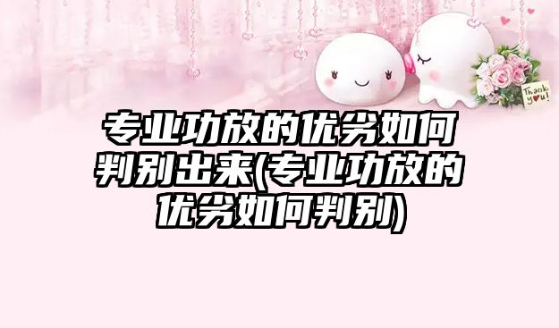 專業(yè)功放的優(yōu)劣如何判別出來(專業(yè)功放的優(yōu)劣如何判別)