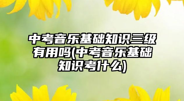 中考音樂(lè)基礎(chǔ)知識(shí)三級(jí)有用嗎(中考音樂(lè)基礎(chǔ)知識(shí)考什么)