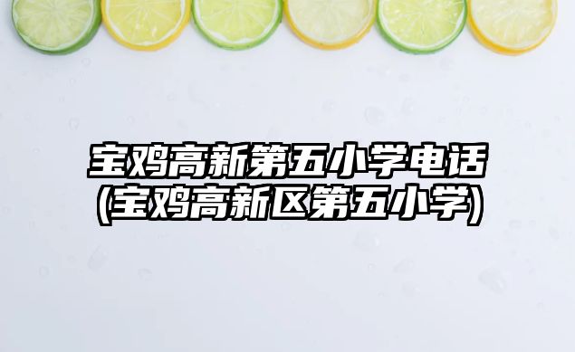 寶雞高新第五小學(xué)電話(寶雞高新區(qū)第五小學(xué))