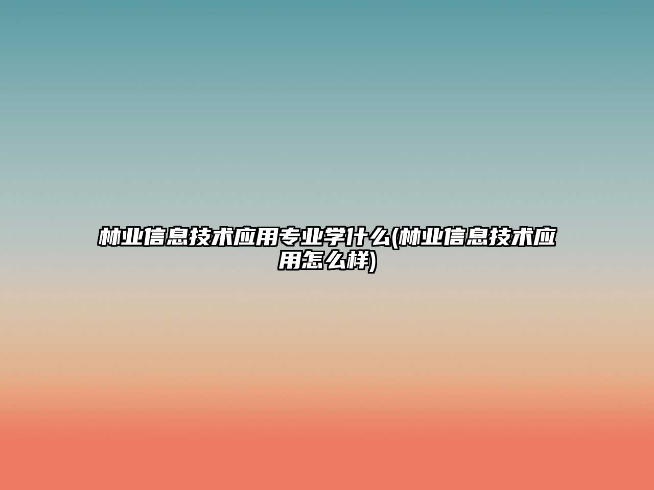 林業(yè)信息技術(shù)應(yīng)用專業(yè)學(xué)什么(林業(yè)信息技術(shù)應(yīng)用怎么樣)