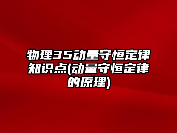 物理35動(dòng)量守恒定律知識(shí)點(diǎn)(動(dòng)量守恒定律的原理)