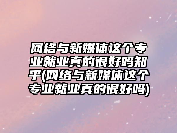 網(wǎng)絡與新媒體這個專業(yè)就業(yè)真的很好嗎知乎(網(wǎng)絡與新媒體這個專業(yè)就業(yè)真的很好嗎)
