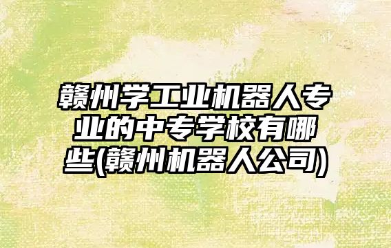 贛州學(xué)工業(yè)機器人專業(yè)的中專學(xué)校有哪些(贛州機器人公司)