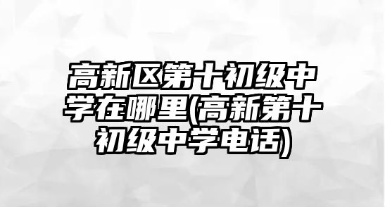 高新區(qū)第十初級中學(xué)在哪里(高新第十初級中學(xué)電話)