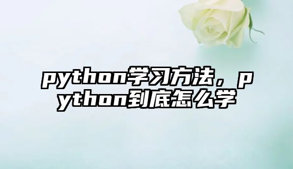python學(xué)習(xí)方法，python到底怎么學(xué)