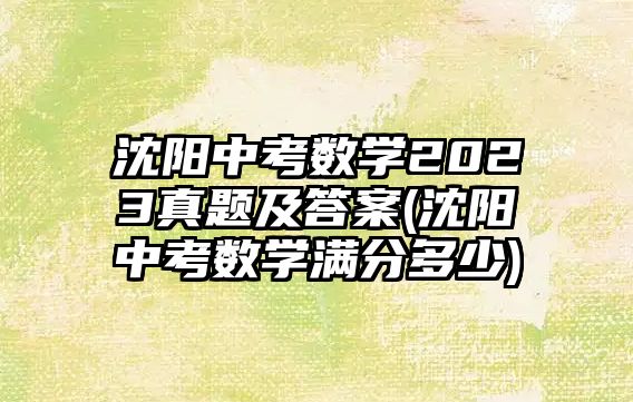 沈陽(yáng)中考數(shù)學(xué)2023真題及答案(沈陽(yáng)中考數(shù)學(xué)滿分多少)