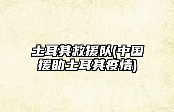 土耳其救援隊(duì)(中國(guó)援助土耳其疫情)