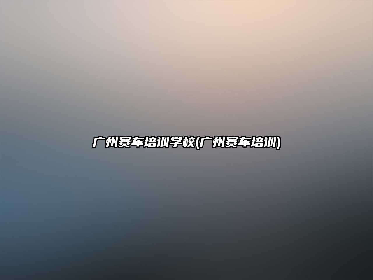 廣州賽車培訓學校(廣州賽車培訓)