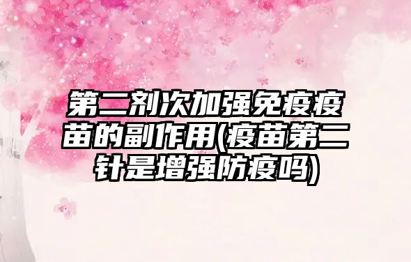 第二劑次加強(qiáng)免疫疫苗的副作用(疫苗第二針是增強(qiáng)防疫嗎)