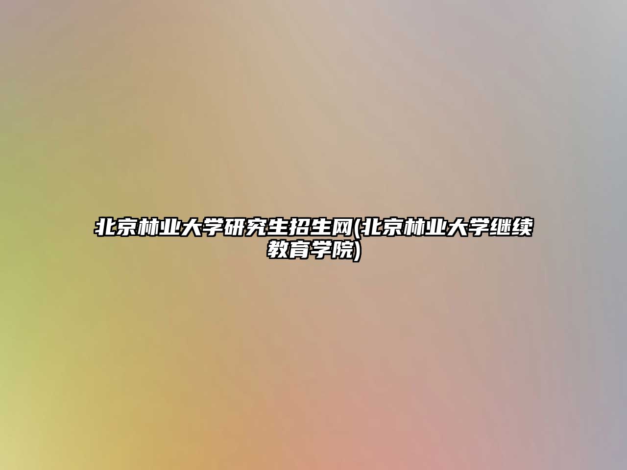 北京林業(yè)大學(xué)研究生招生網(wǎng)(北京林業(yè)大學(xué)繼續(xù)教育學(xué)院)