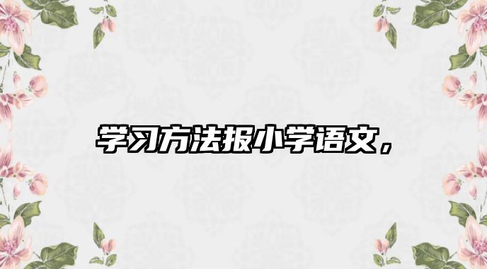 學(xué)習(xí)方法報(bào)小學(xué)語(yǔ)文，
